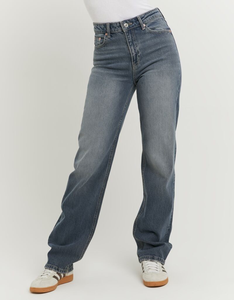 Tally Weijl High-waist-Jeans SPADEPEPPER Baumwollmischung, High-Waist mit geradem Beinverlauf