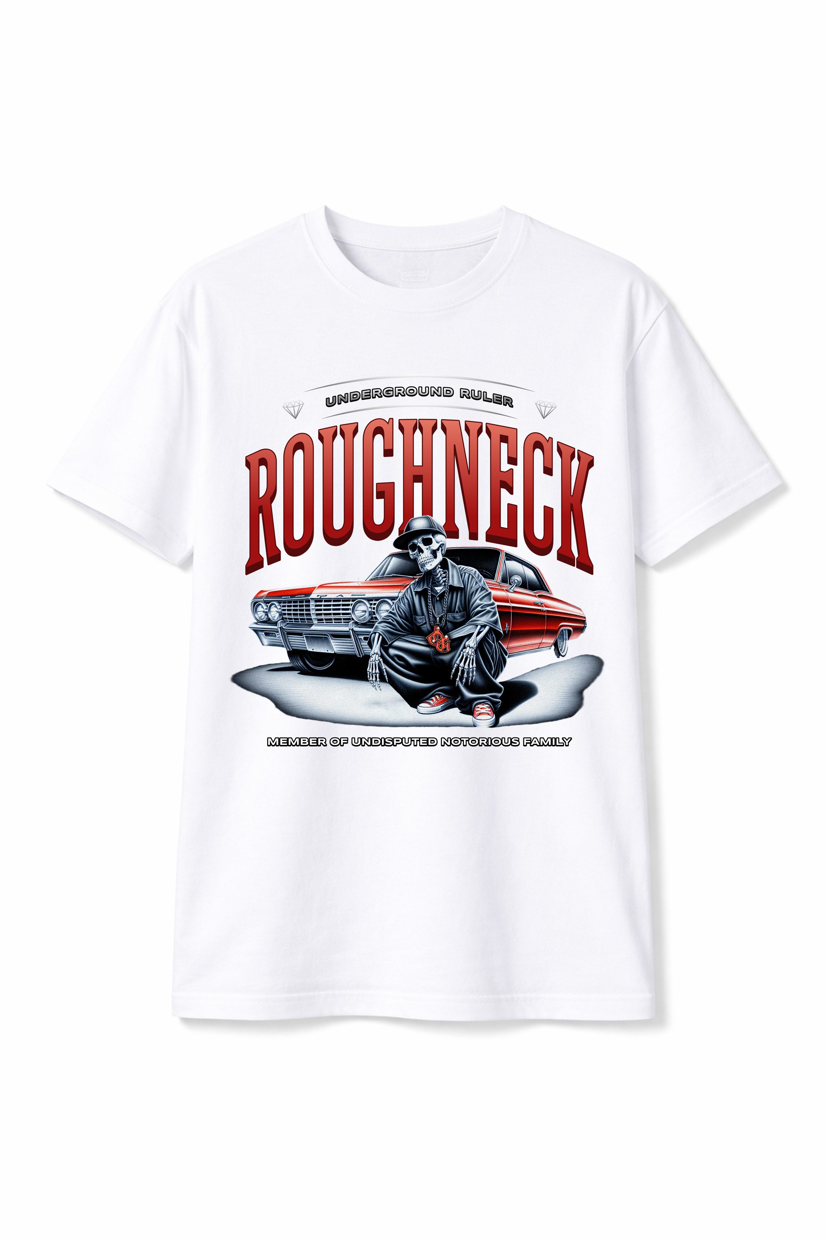 Banco T-Shirt Herren Roughneck Shirt Print (Einzelartikel) Markanter Lowrider-Frontprint mit „Roughneck“-Schriftzug.