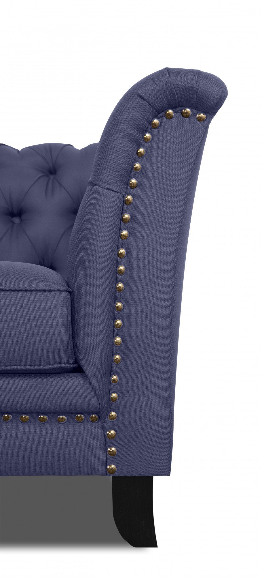 Chesterfield Design 2-Sitzer mit Knopfheftung Lynelle, Leonique typischer und Nietenbesatz