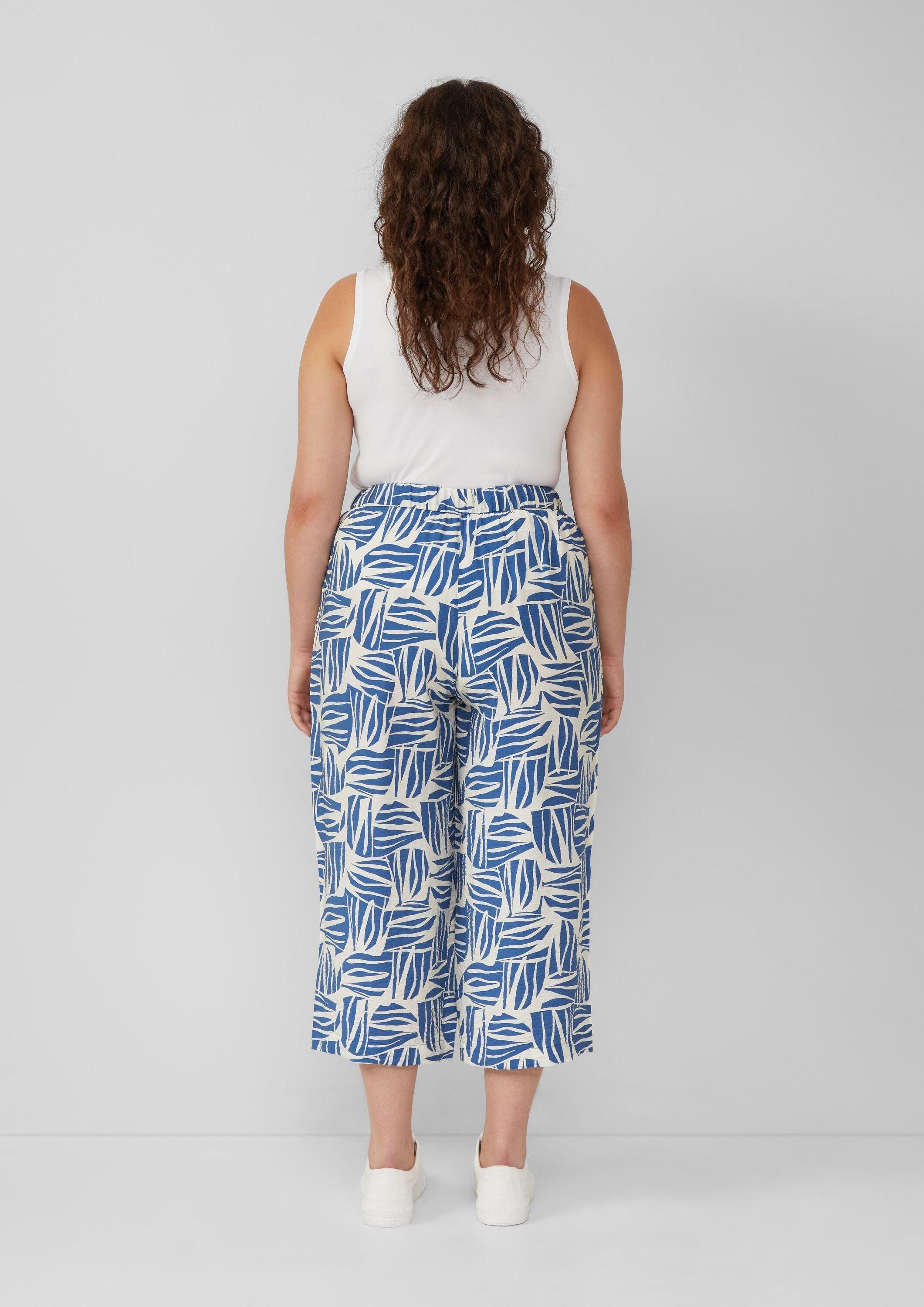 s.Oliver Culotte Hose Culotte aus Viskosemix mit All-over-Print