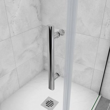 duschspa Dusch-Drehtür Duschkabine Duschabtrennung Drehtür Nischentür Dusche ESG Glastür, Einscheibensicherheitsglas, Sicherheitsglas, (Set) Klarglas