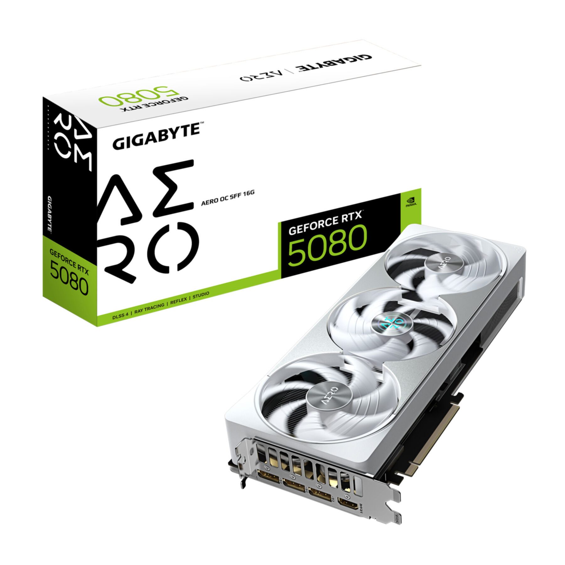 Gigabyte GeForce RTX 5080 AERO OC SFF 16G Grafikkarte - 16 GB GDDR7, 256 Bit, P Grafikkarte