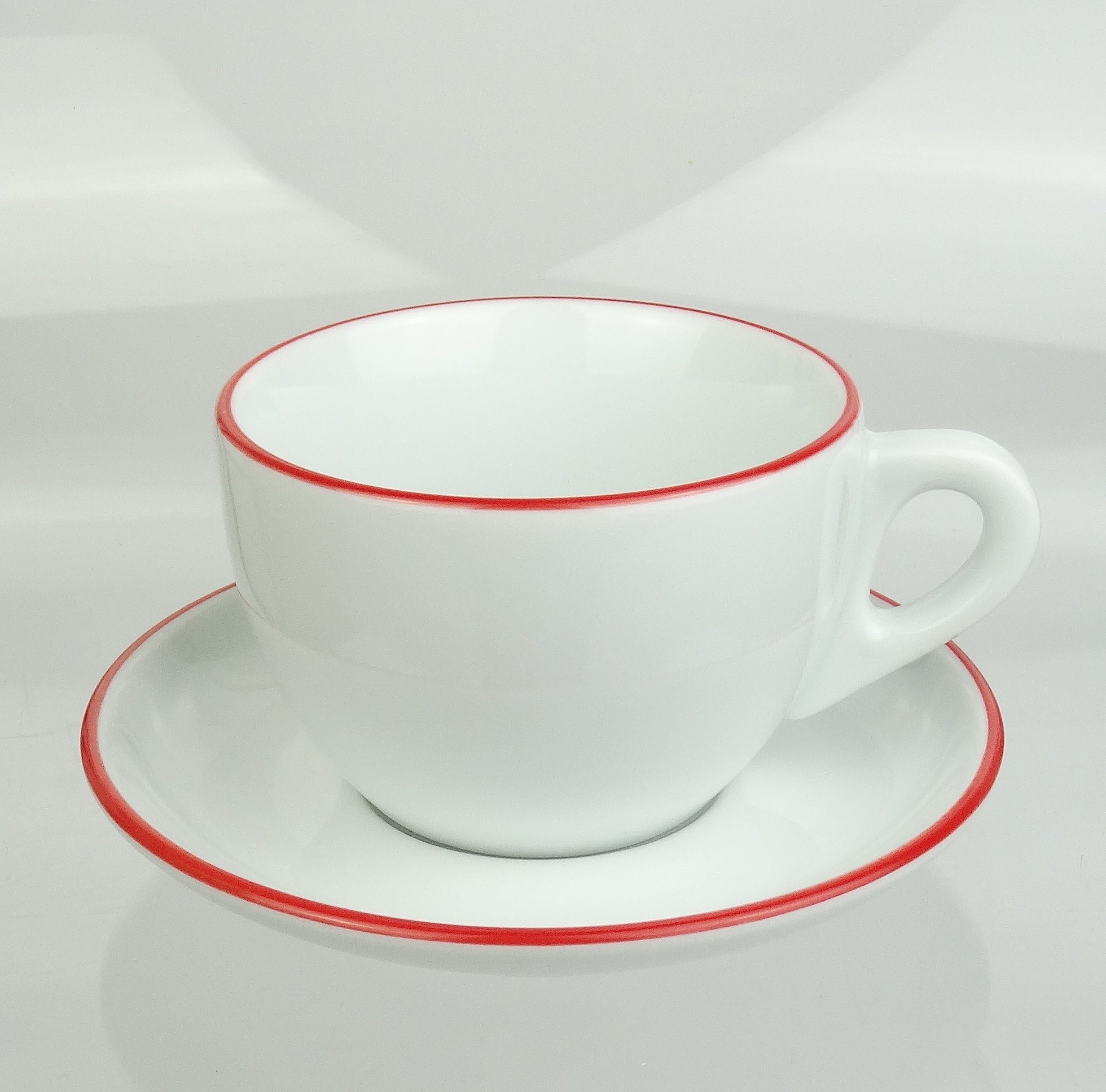 dickwandig, Rand, Made in Italy Ancap Cappuccinotasse roter