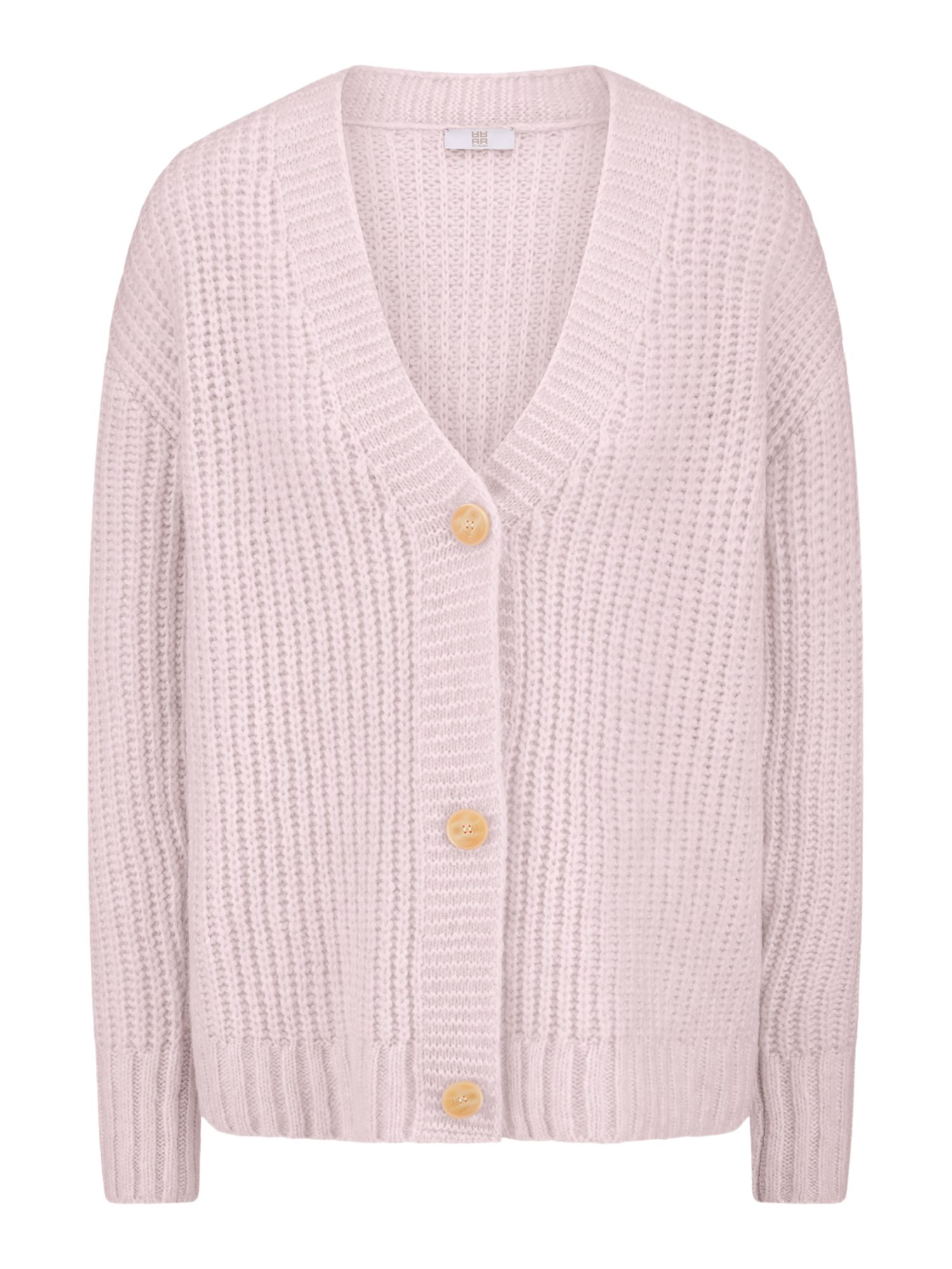 Riani Strickjacke rosa,Casual,Wolle,Strukturiert,V-Ausschnitt,Lang,Regular Fit