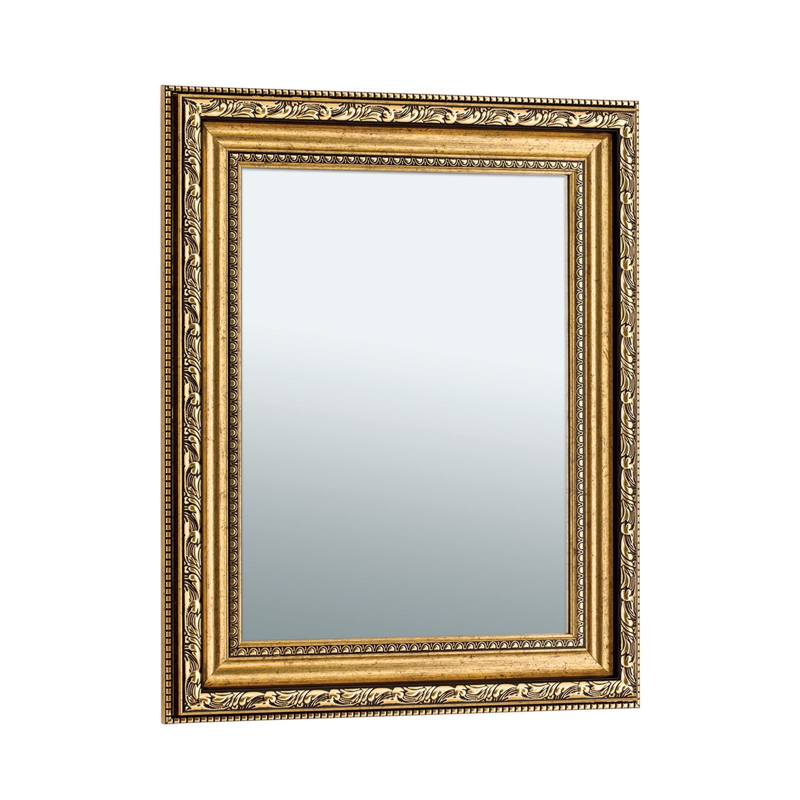 Orion Leuchten Barockspiegel Wandspiegel mit Rahmen 54x44 cm Antik-Gold