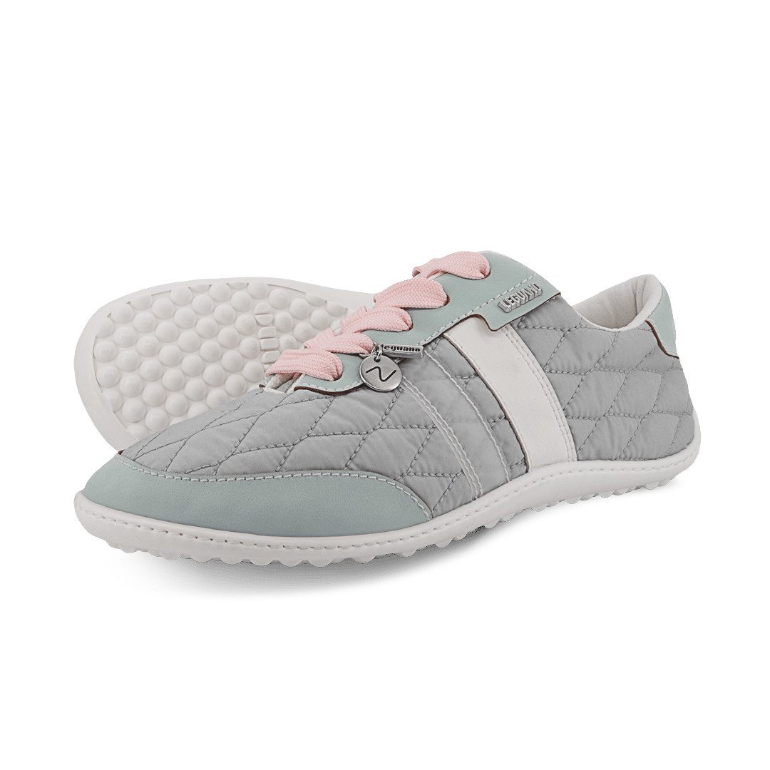Leguano Barfussschuhe Nightstep (flexible Sohle, pures Barfußgefühl) grau/mint Sneaker