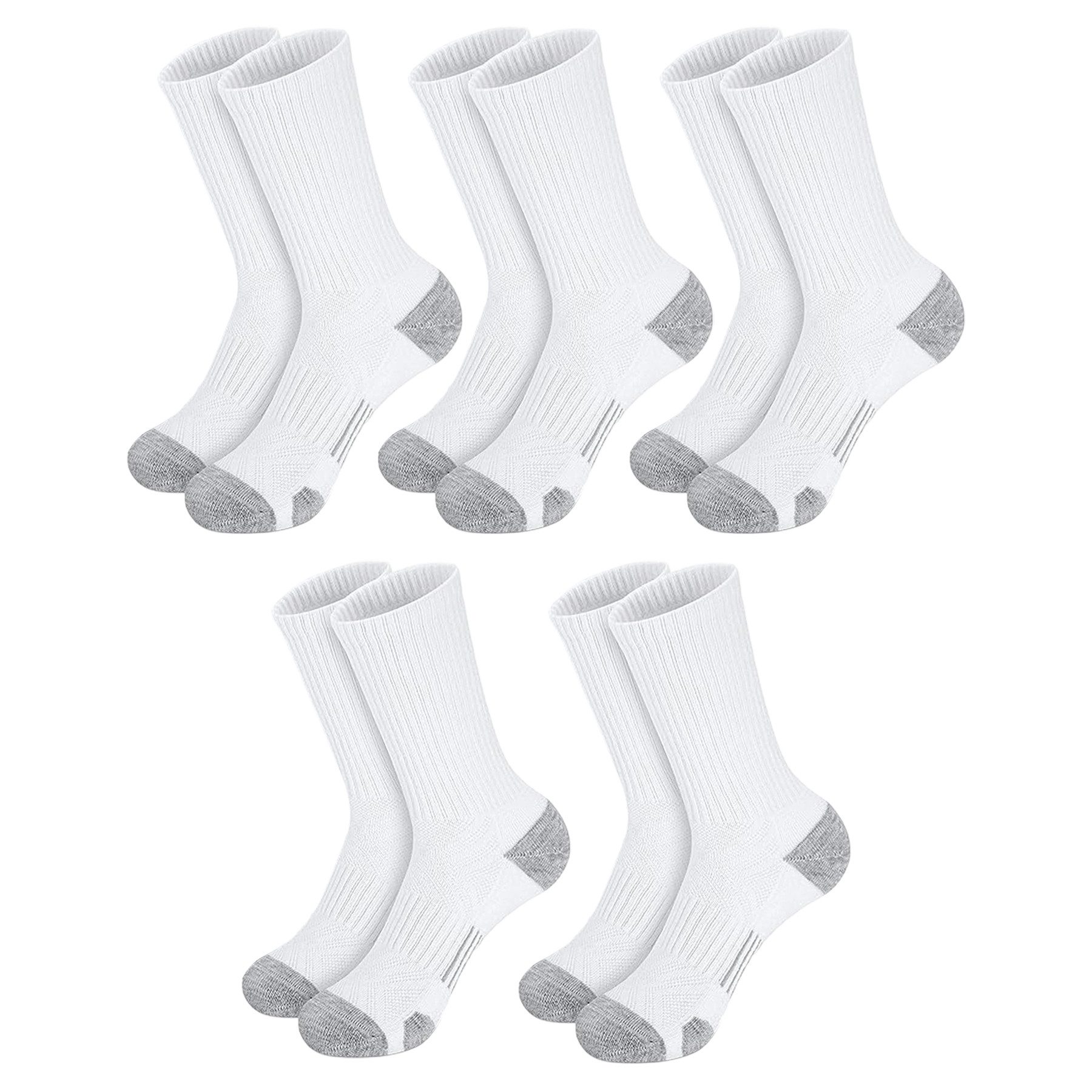 Sportsocken 5 Paar Sportsocken Tennissocken, Wandersocken Crew