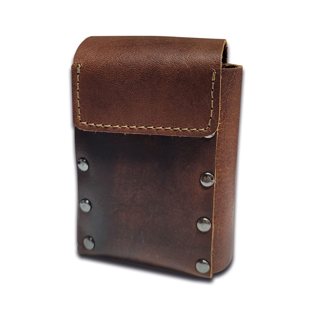 Coumo Tabakbeutel Zigarettenbox Leder für Big Box & Kleine Box, mit Gürtelschlaufe