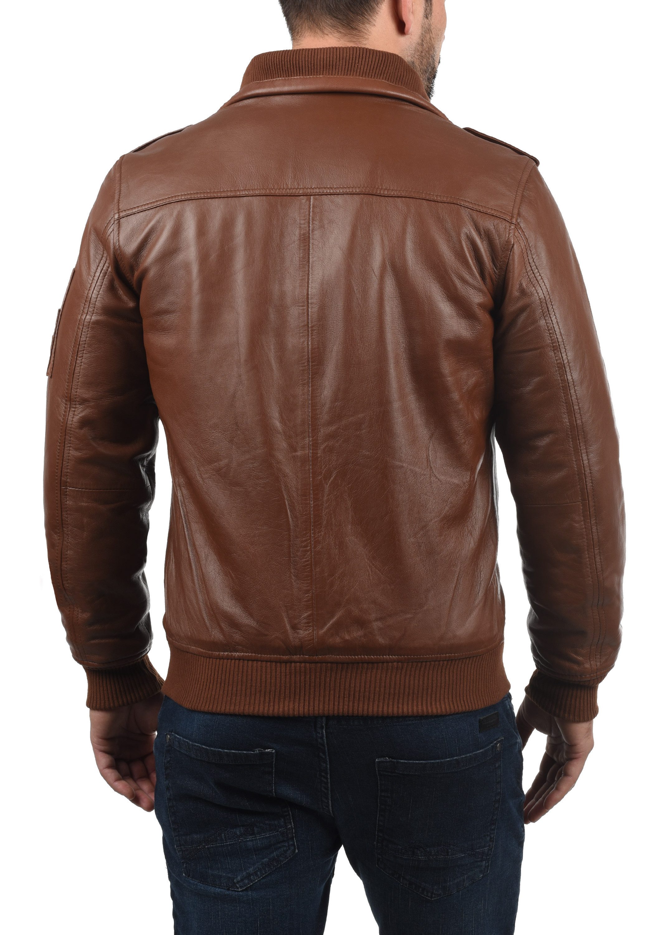 !Solid Lederjacke SDFamash Bikerjacke aus 100% Schafsleder