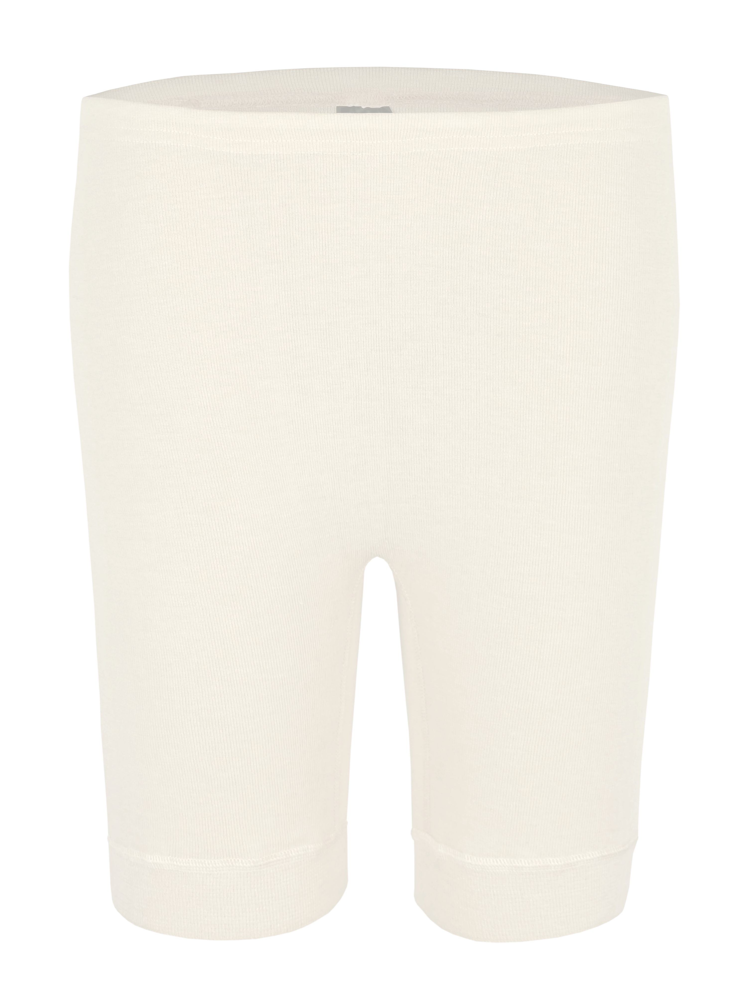 wobera NATUR Schlüpfer Shorts/Unterhose bis Knie für Damen mit Schurwolle GOTS&Seide
