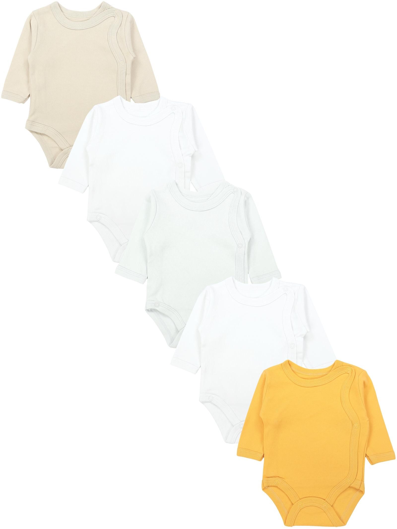 TupTam Wickelbody TupTam Baby Unisex Langarm Wickelbody Print / Uni 5er Pack