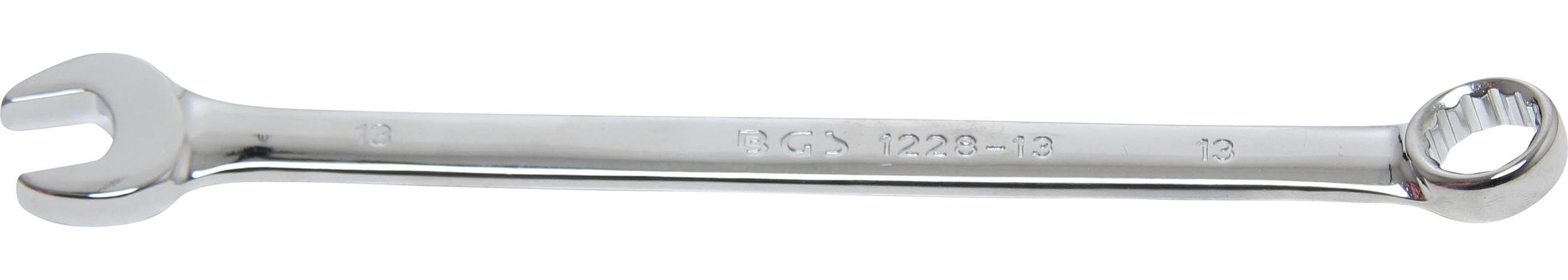 BGS technic Maulschlüssel Maul-Ringschlüssel, extra lang, SW 13 mm