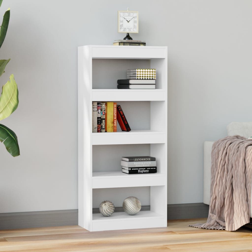 vidaXL Bücherregal Bücherregal/Raumteiler Weiß 60x30x135 cm günstig online kaufen