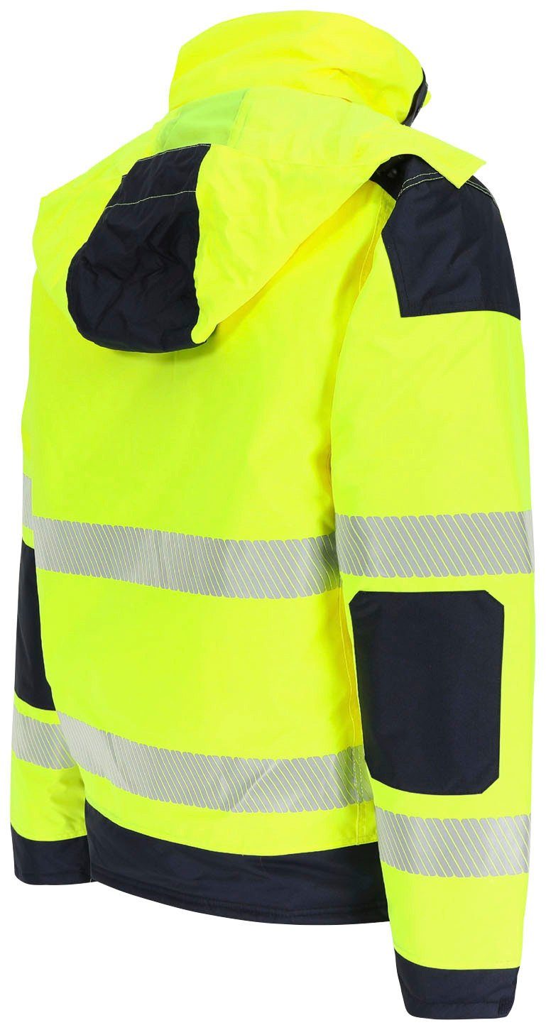 VIZ Reissverschlusstaschen Hodor Arbeitsjacke Regenjacke, viele HIGH gelb winddicht, atmungsaktiv, Herock