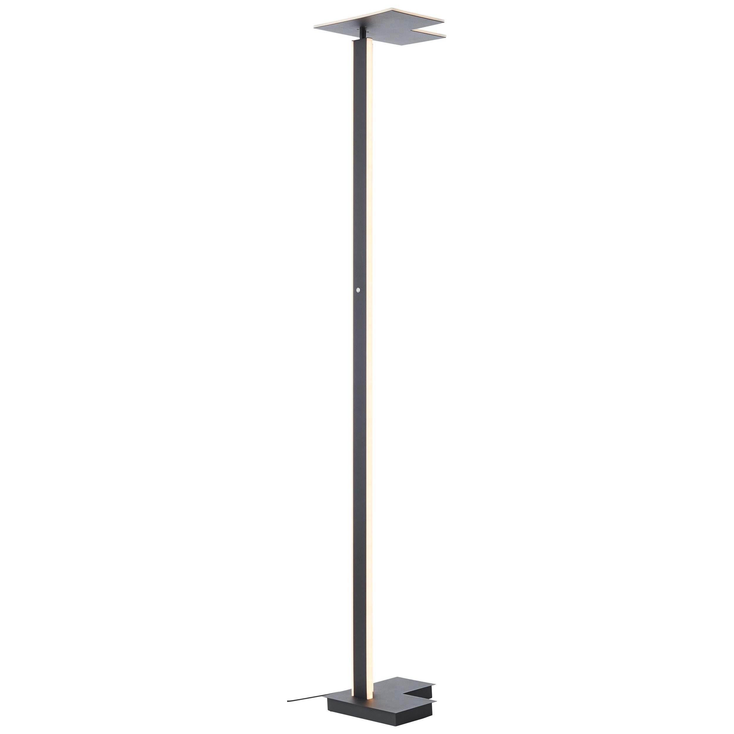 lumiCouture LED Stehlampe Mora, Dimmfunktion, Memoryfunktion, LED fest integriert, Warmweiß, 182 x 32 x 32 cm, 5400 lm 2700 K, dimmbar, Metall, anthrazit
