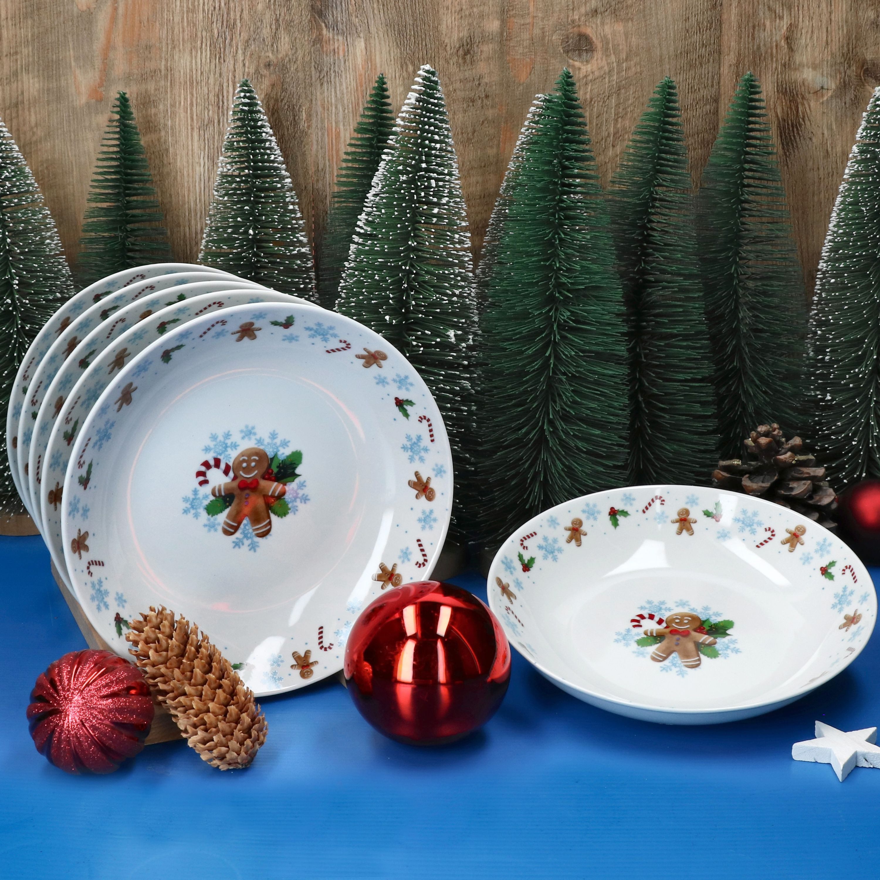 MamboCat Suppenteller 6x Candyman Suppenteller 400ml tiefe Teller Pasta Snacks Weihnachten, Weihnachtsgeschirr, Winter, Weihnachtsset, Geschirr, Advent
