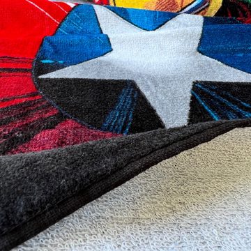 MTOnlinehandel Badetuch Avengers 70x140 cm, 100 % Baumwolle, Marvel's Avengers Team Heroes, Baumwolle (1-St), Captain America, Iron Man, Thor & Hulk Bade- / Strandtuch für Kinder