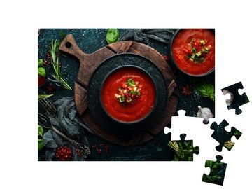 puzzleYOU Puzzle Gaspacho, eine kalt servierte Suppe aus Spanien, 48 Puzzleteile, puzzleYOU-Kollektionen Essen und Trinken