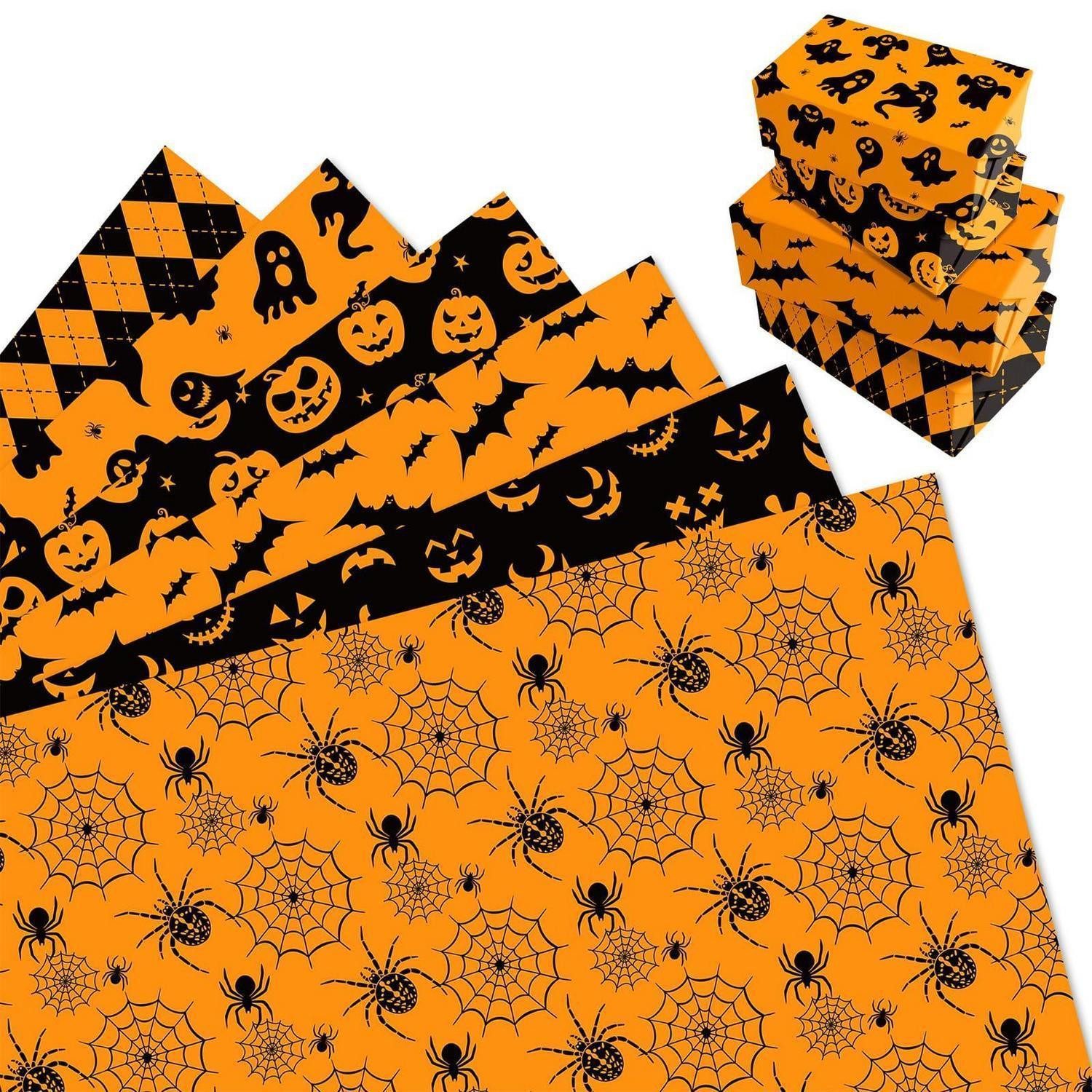 LuxusKollektion Geschenkpapier Geschenkpapier Halloween 12 Bögen 68x50 cm Kinder, (12St)