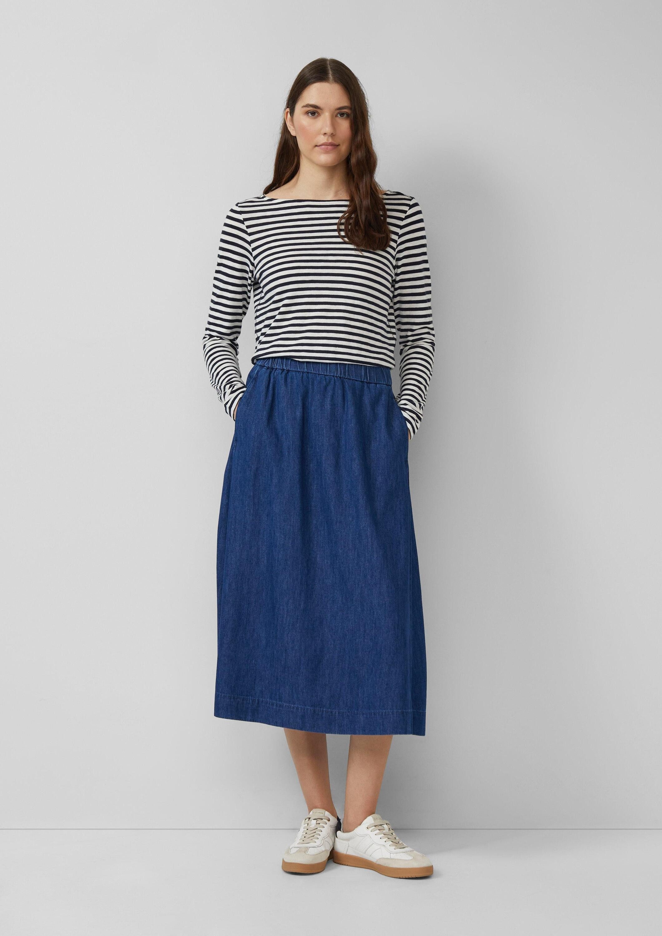 s.Oliver Midirock Rock Denimrock in Midi-Länge mit Eingrifftaschen günstig online kaufen