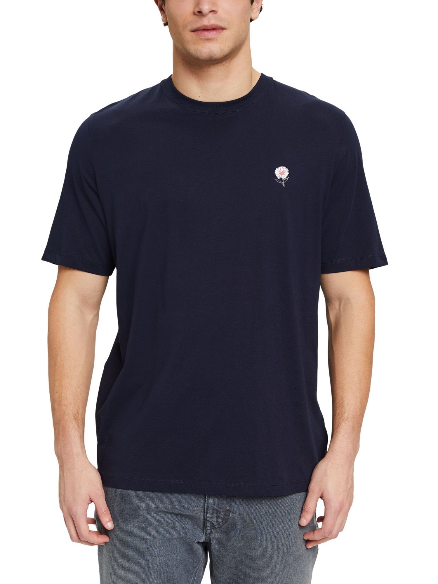edc by Esprit T-Shirt NAVY (1-tlg) T-Shirt aus nachhaltiger Baumwolle