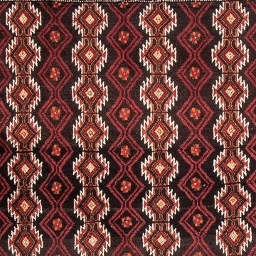 Hochflor-Läufer Belutsch Durchgemustert Rosso 191 x 100 cm, morgenland, rechteckig, Höhe: 8 mm, Handgeknüpft