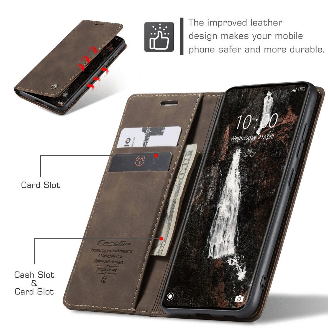 SmartUP Smartphone-Hülle für Xiaomi Redmi Note 15 / Pro / Pro+ 4G / 5G Klapphülle Tasche Case 6,83, Integrierte Standfunktion, zwei Kartenfächer – Bild 3 von 5