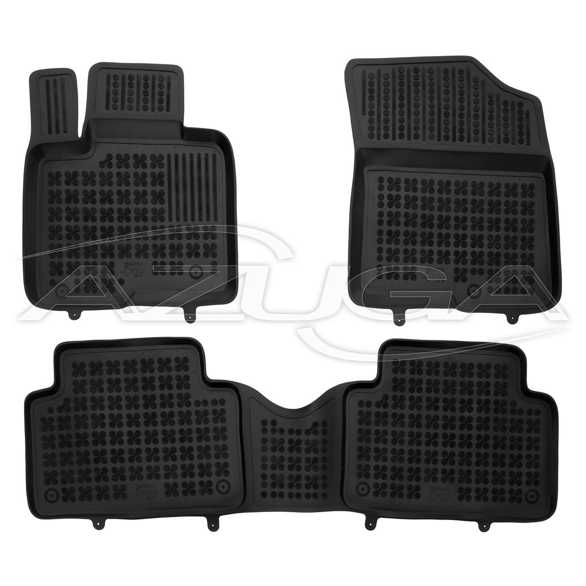 AZUGA Auto-Fußmatten Hohe Gummi-Fußmatten passend für Kia Sorento Hybrid für IV 3-tl, Kia SUV 10/2020 Sorento ab