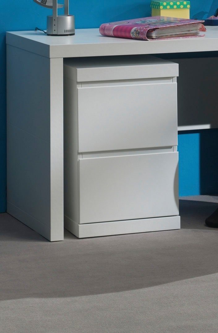 Vipack Schreibtisch (Made in Europe), Feststehender Schreibtisch-Container mit 2 großen Schubladen