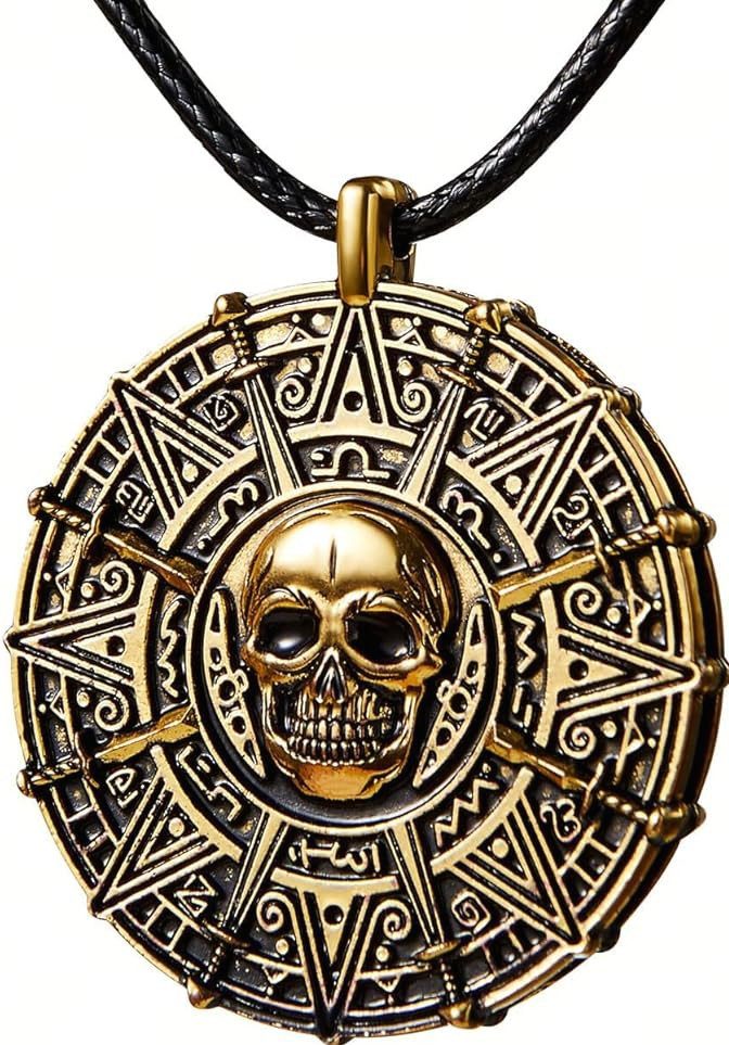 Spooktacular Creations Kette mit Anhänger Spooktacular Creations Halloween Piraten Halskette, Totenkopf