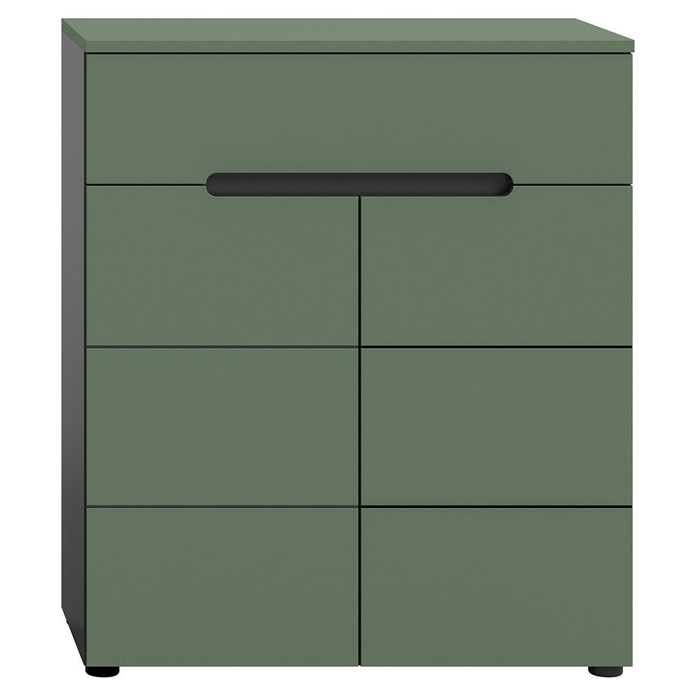 Lomadox Schuhschrank CORTANA-158 80 cm breit, Grün & Grau