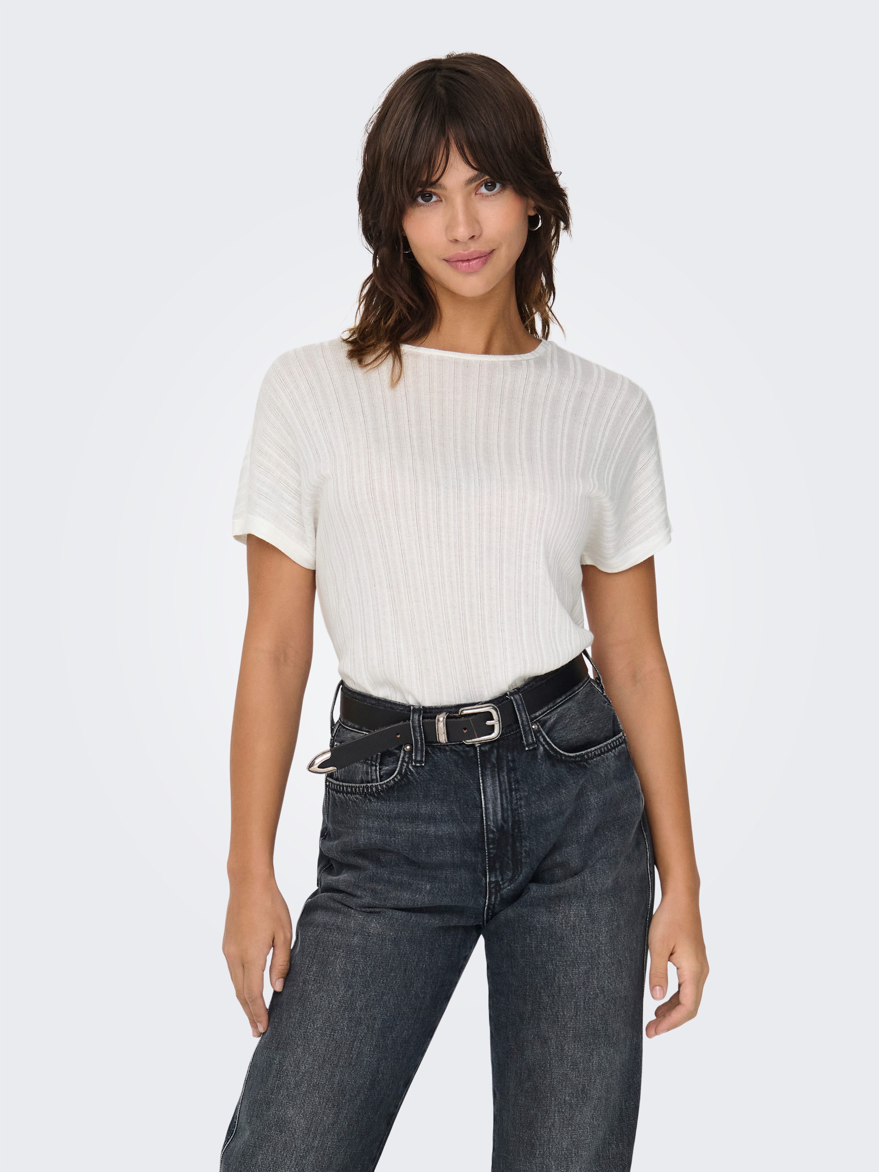 ONLY Kurzarmshirt ONLIRINA S/S O-NECK TOP günstig online kaufen