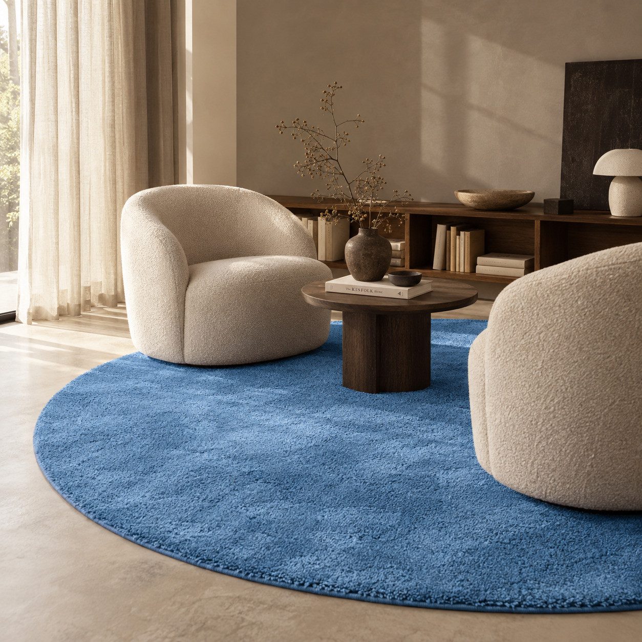 Snapstyle Hochflor-Teppich Hochflor Shaggy Teppich Palace Rund, Rund, Höhe: 36 mm