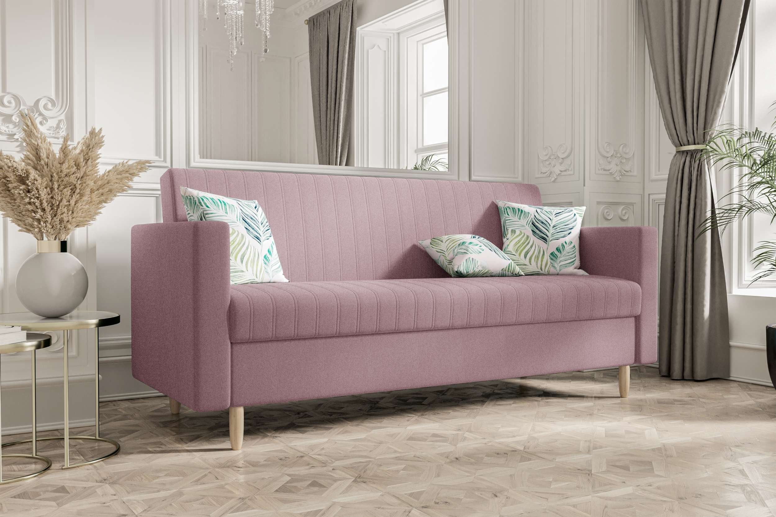 Design 3-Sitzer mit Bettkasten, Melisa, Modern Schlafsofa, Sitzkomfort, Bettfunktion, mit Stylefy Sofa,