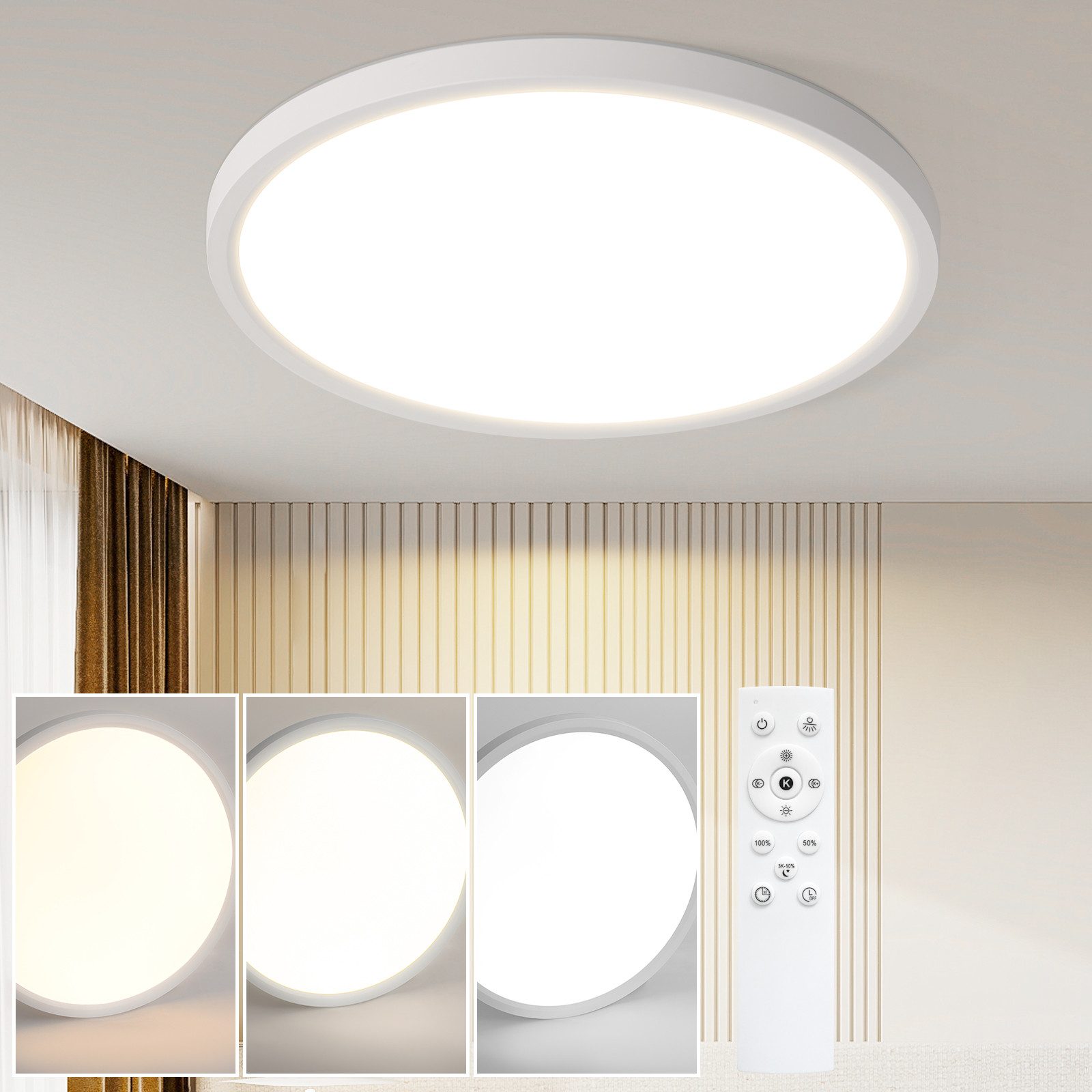 ZMH LED Deckenleuchte Wohnzimmer Ø22//30CM Modern günstig online kaufen