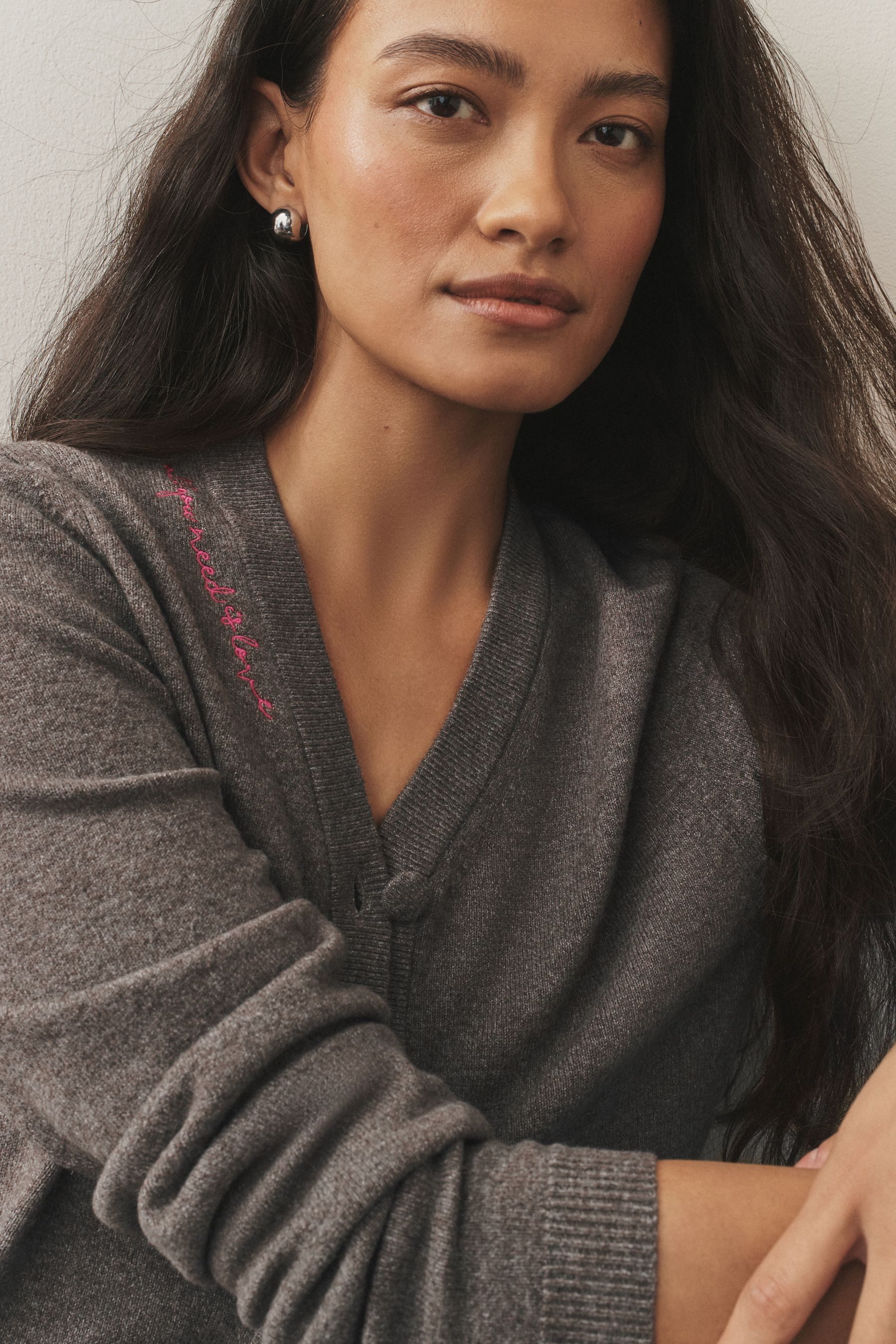 Next Cardigan Superweiche Strickjacke mit V-Ausschnitt (1-tlg)