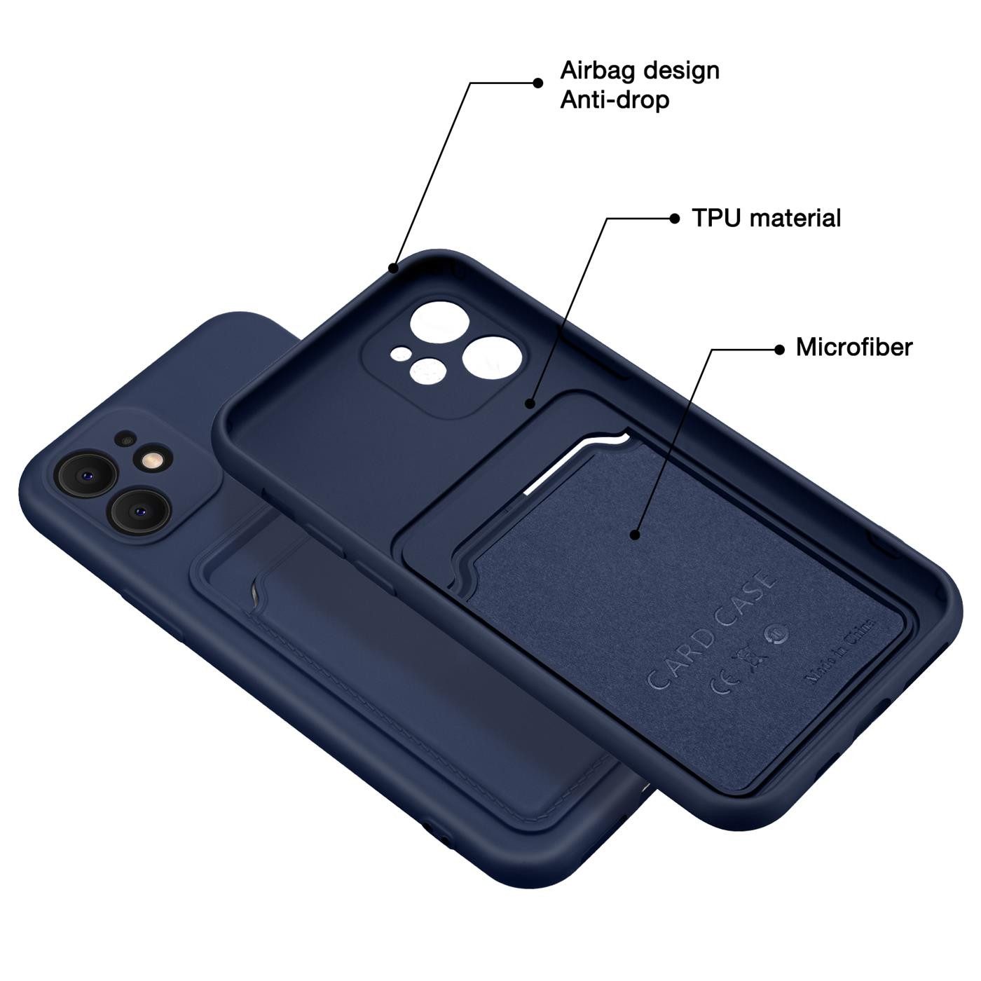 CoolGadget Handyhülle Schutzhülle mit Kartenfach für Apple iPhone 11 6,1 Zoll, Silikon Case Slim TPU Cover Tasche mit Aufbewahrung EC Karte Ausweis – Bild 4 von 5