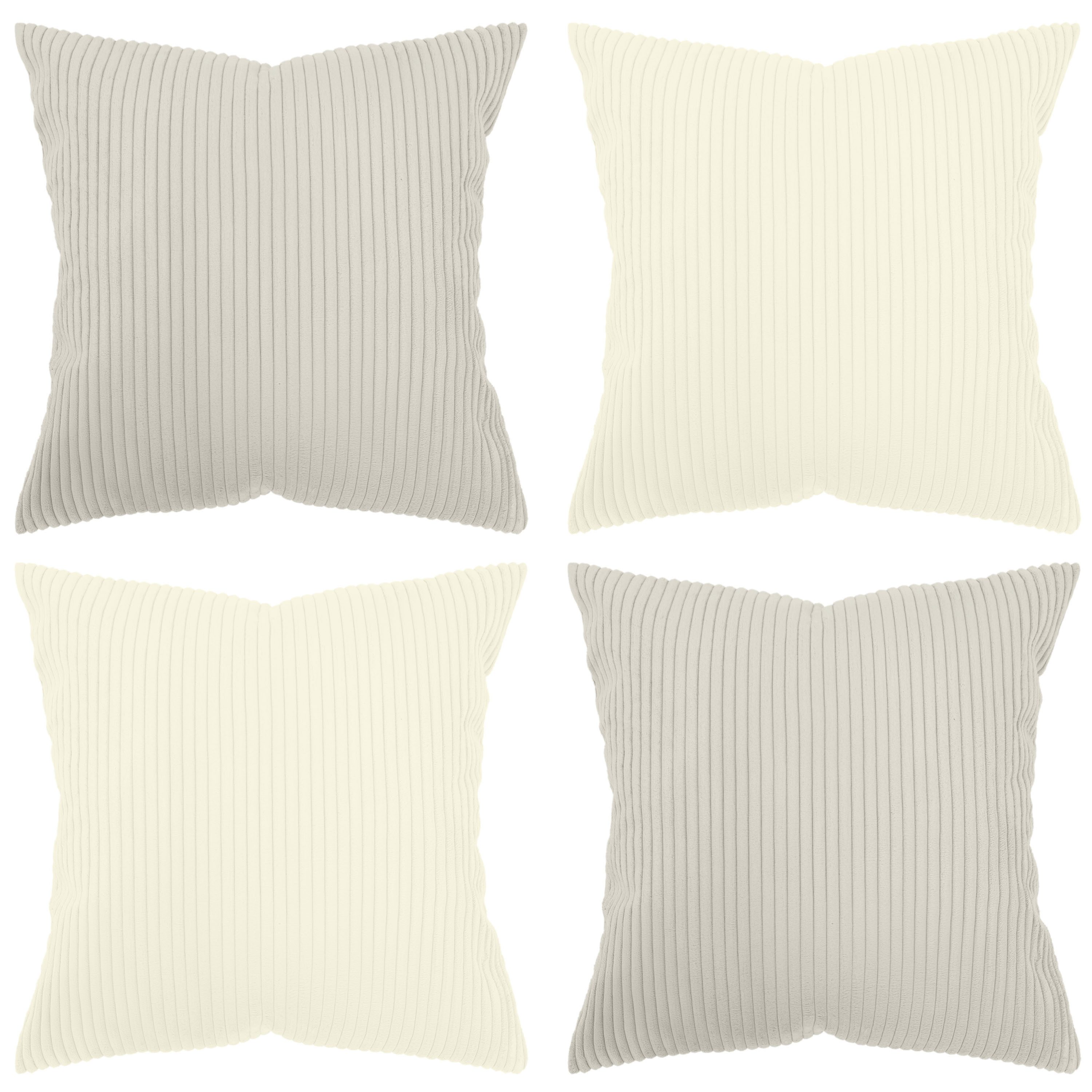 Amilian Kissenhüllen - 4er Set Kissenbezug - Zierkissenbezüge - Kissenbezüge, (4 Stück), 40x40 cm, Kissenhülle für Sofakissen, Dekokissen, Kissen, Zierkissen