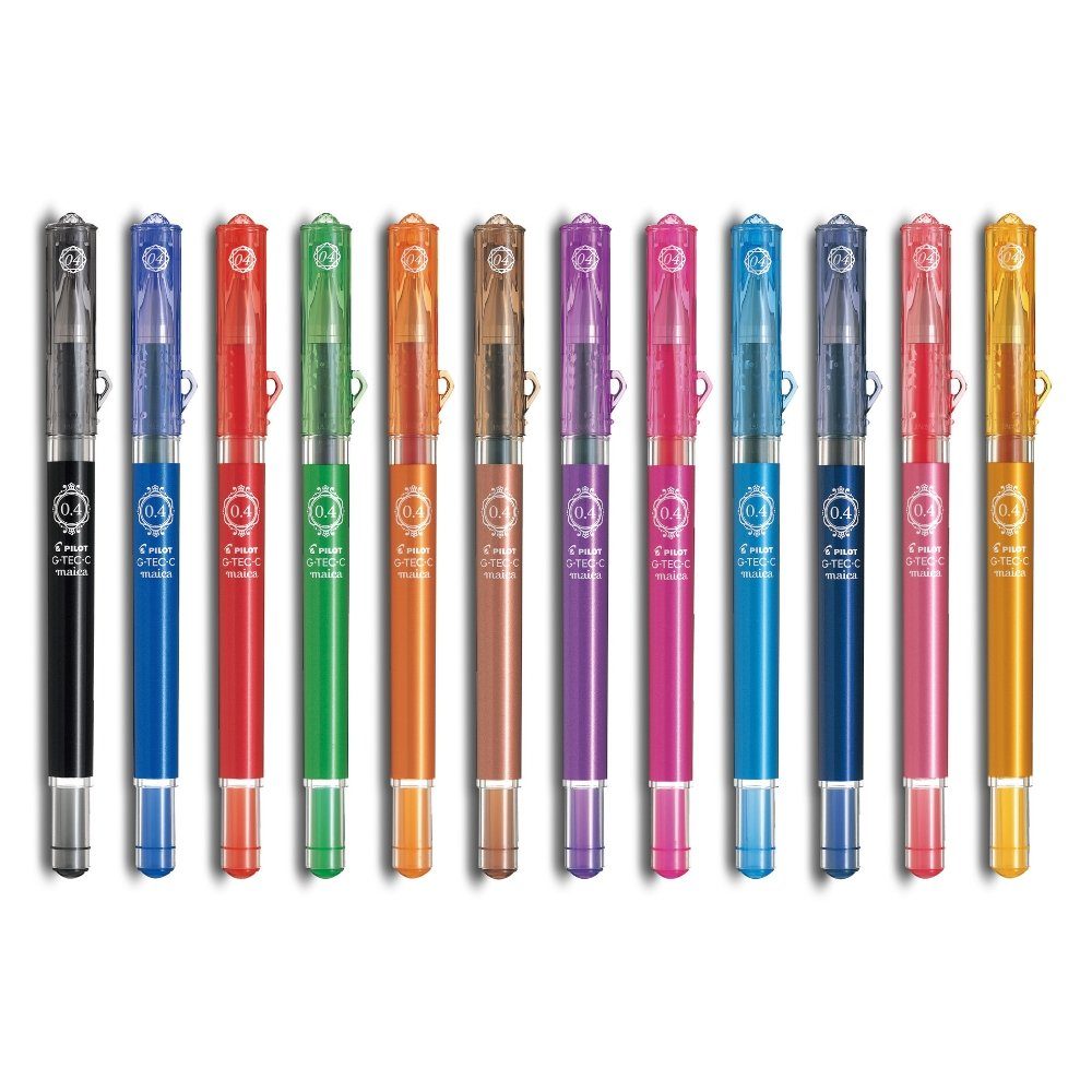 Pilot Pen Gelschreiber G-TEC-C Maica - 12er-Set alle Farben, (12-tlg)