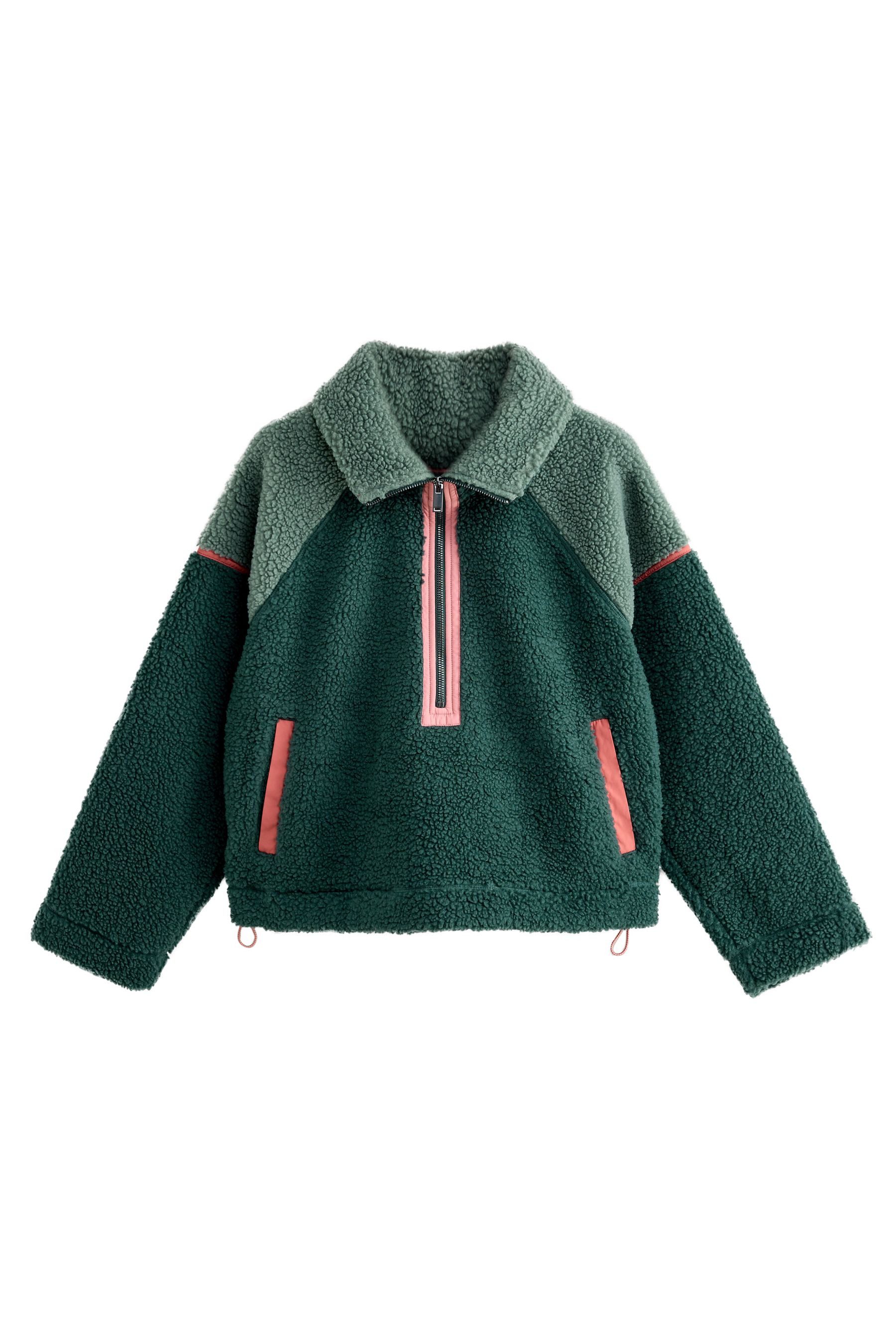 Next Fleecejacke Borg-Fleece mit halben Reißverschluss günstig online kaufen