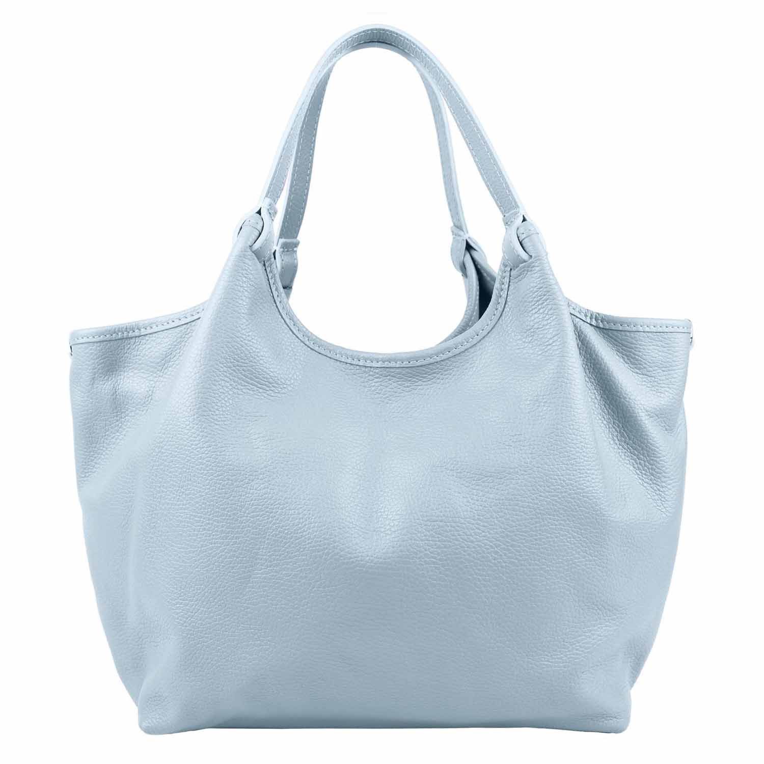 ITALYSHOP24 Shopper Made in Italy Damen Leder Tasche Tote Bag Business Handtasche Freizeit, Schultertasche Crossbody Beuteltasche Henkeltasche Ledertasche DIN-A4