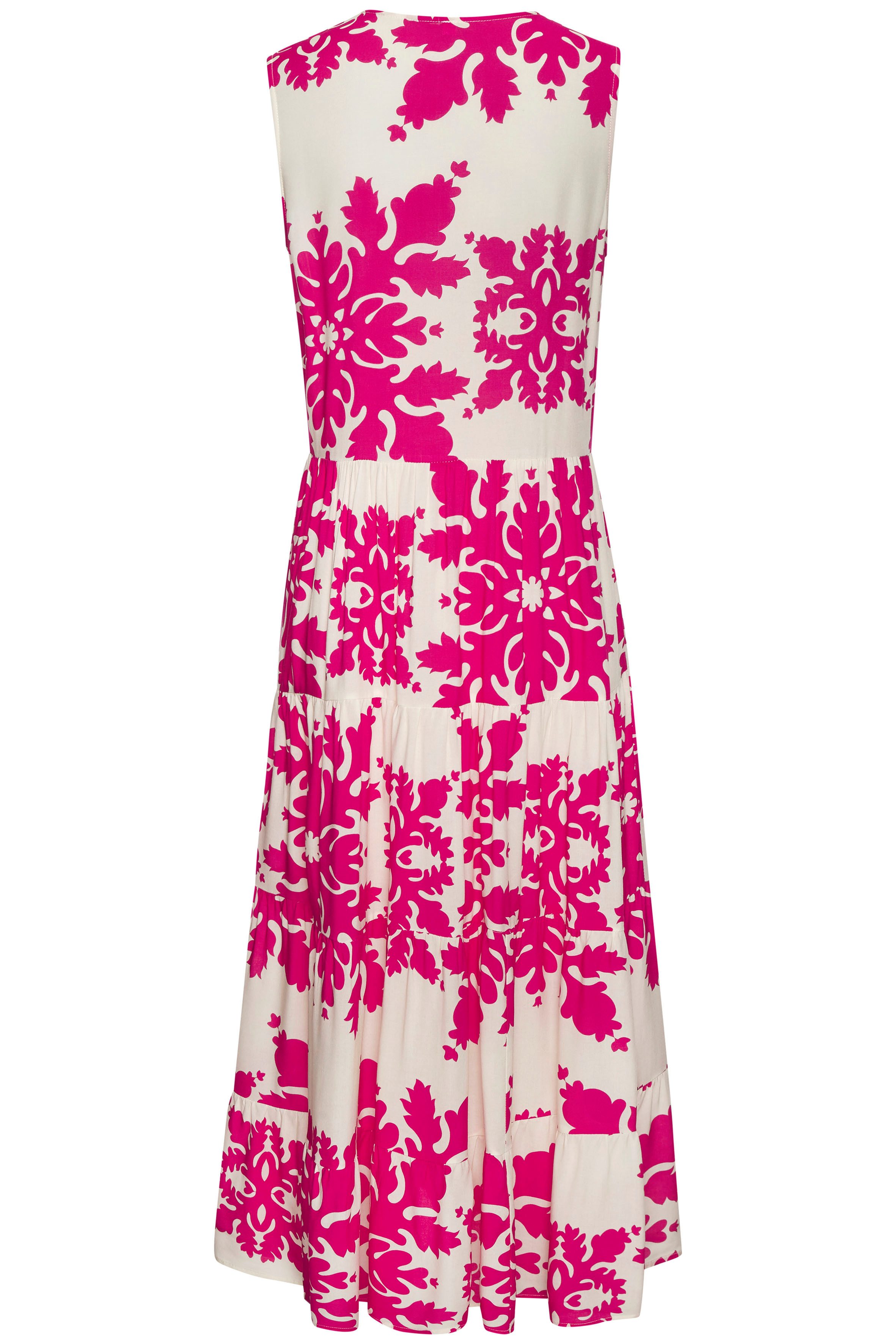 Vivance Maxikleid mit Volants und Alloverdruck Ärmelloses Sommerkleid, Webkleid, Strandkleid, Druckkleid, Tunikakleid
