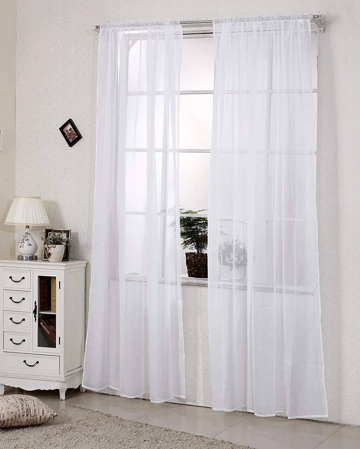 Woltu Gardine VH5511ws-2, (2 St), halbtransparent, günstig online kaufen