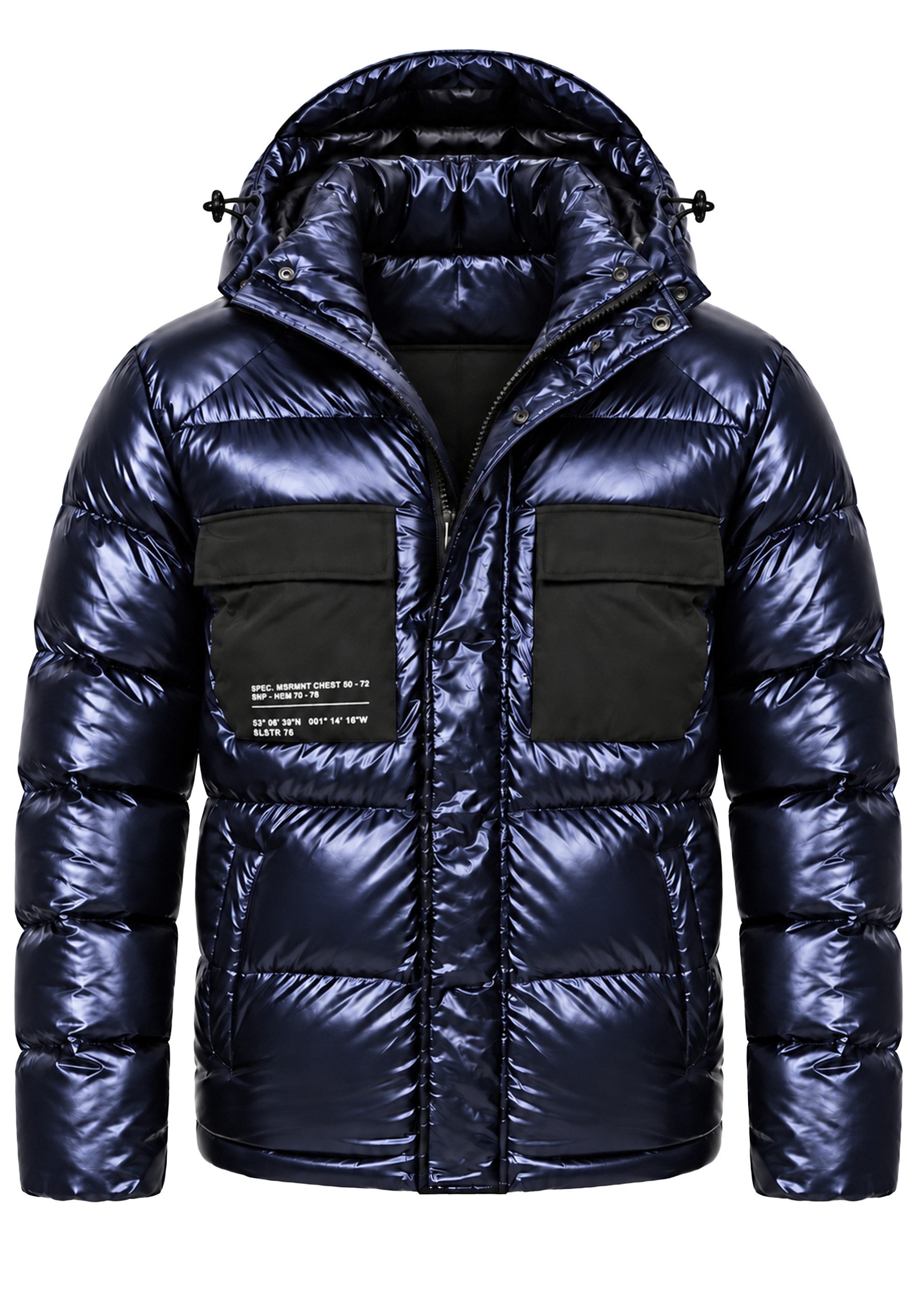 SOULSTAR Winterjacke mit Kapuze als Pufferjacke - Steppjacke Herren Outdoor Jacke für den Winter mit abnehmbarer Kapuze