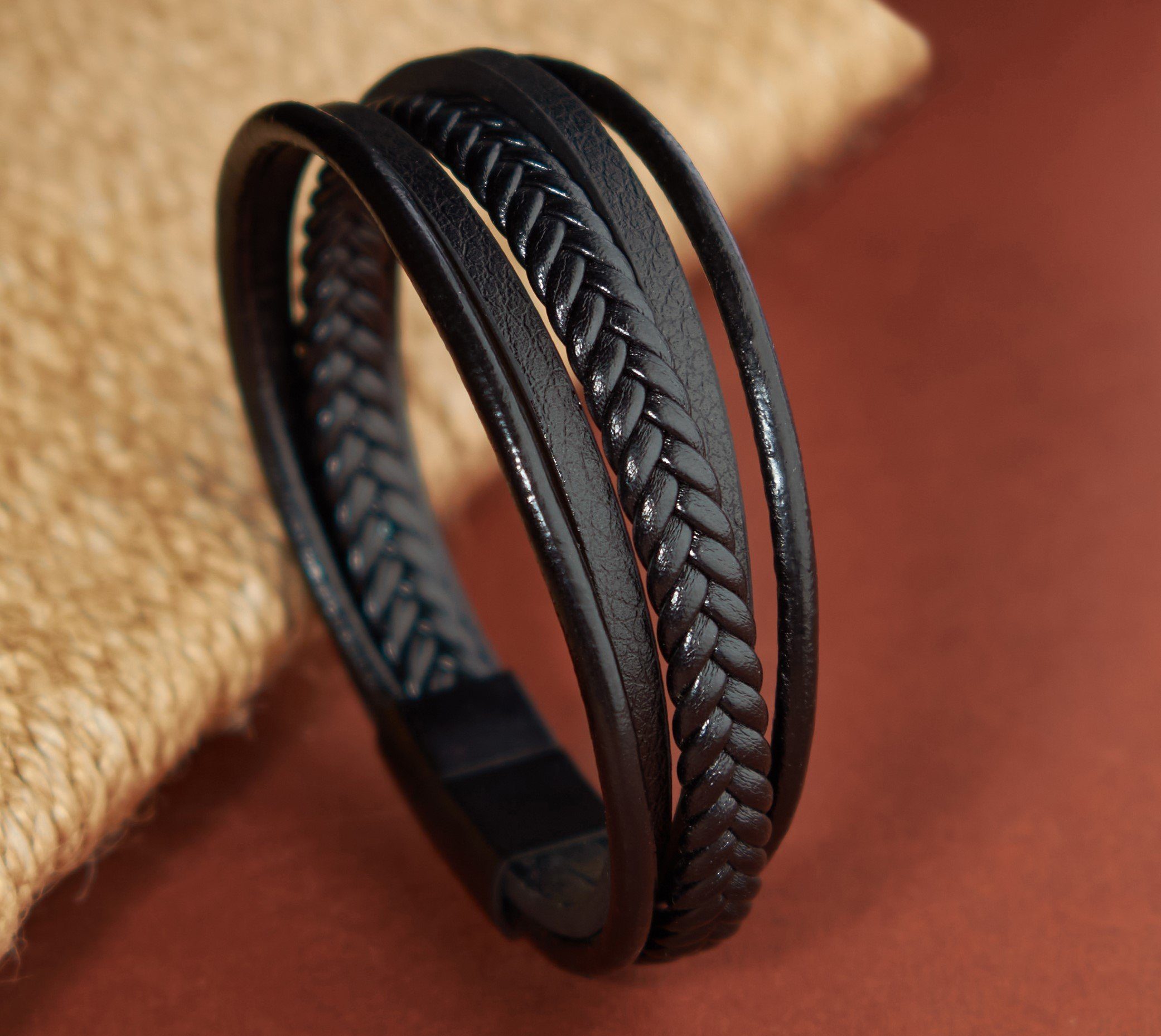 NAHLE Lederarmband Leder Armband Herrenarmband (inkl. Schmuckbox), aus Lede günstig online kaufen