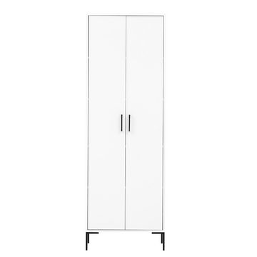 Lomadox Aktenschrank FALUN-80 Büro Schrank 2 Türen Büroschrank weiß 65,2x194,2x39 cm