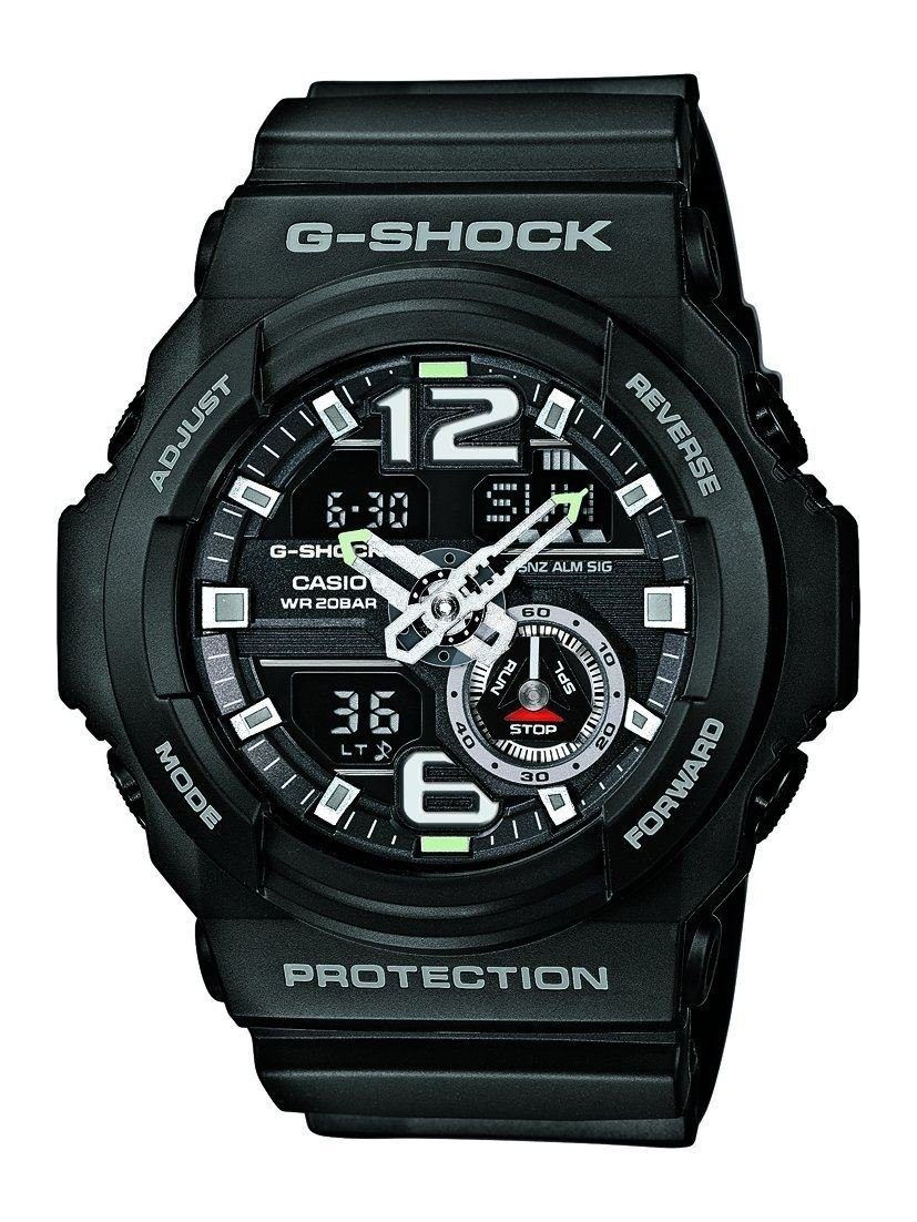 Tages- Chronograph Datumsanzeige, Beleuchtung G-Shock, mit Chronograph, und CASIO