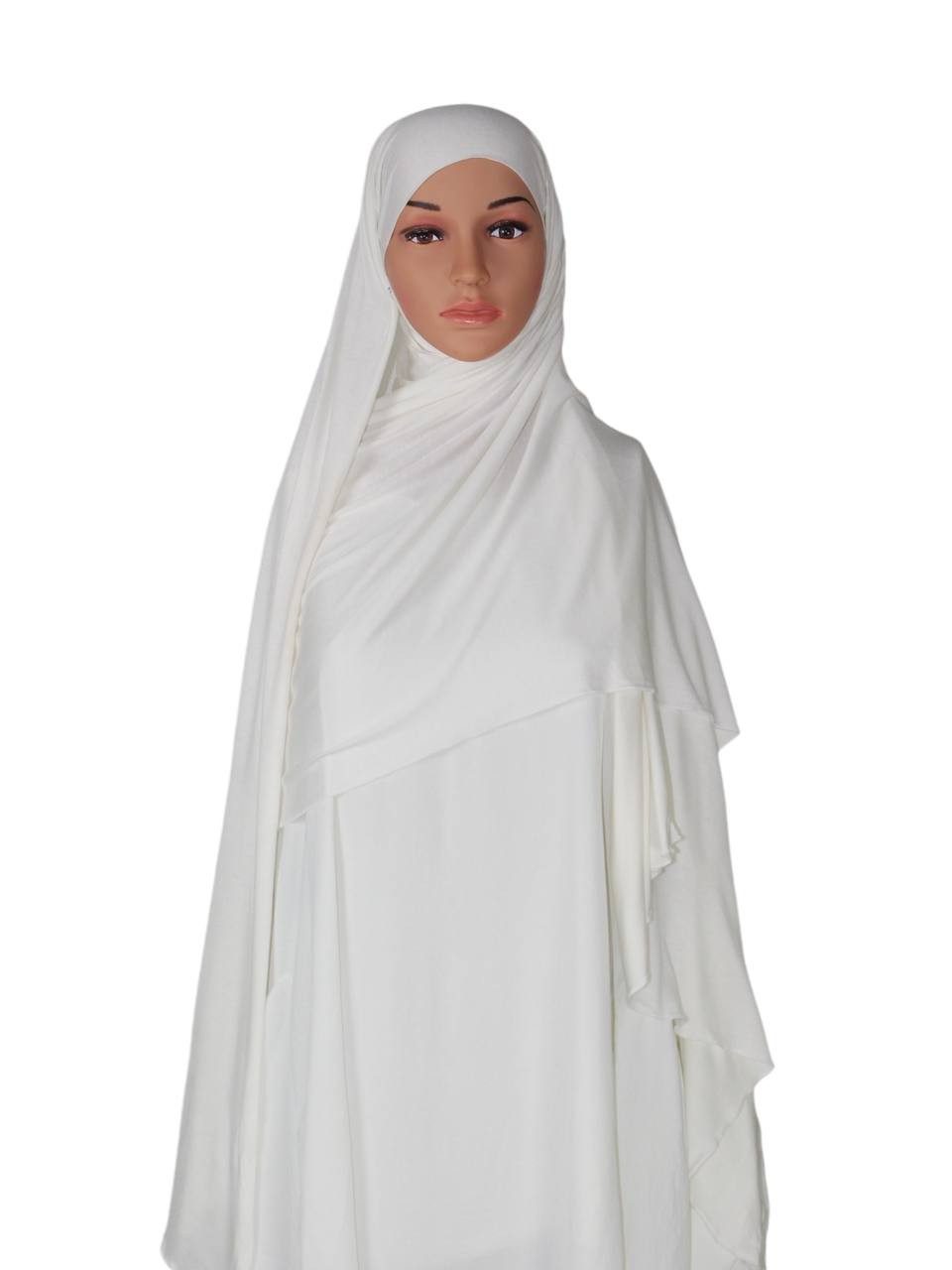Aymasal Hijab XXL Jersey luxuriance Hijab mit integriertem Bone Scarf Kopftuch XXL Jersey Hijab mit Bonnet Kopftuch dehnbar luxuriös elegant