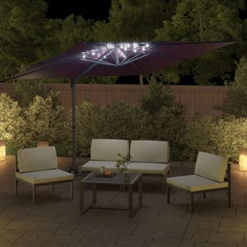 DOTMALL Sonnenschirm LED-Ampelschirm Bordeauxrot 400x300 cm