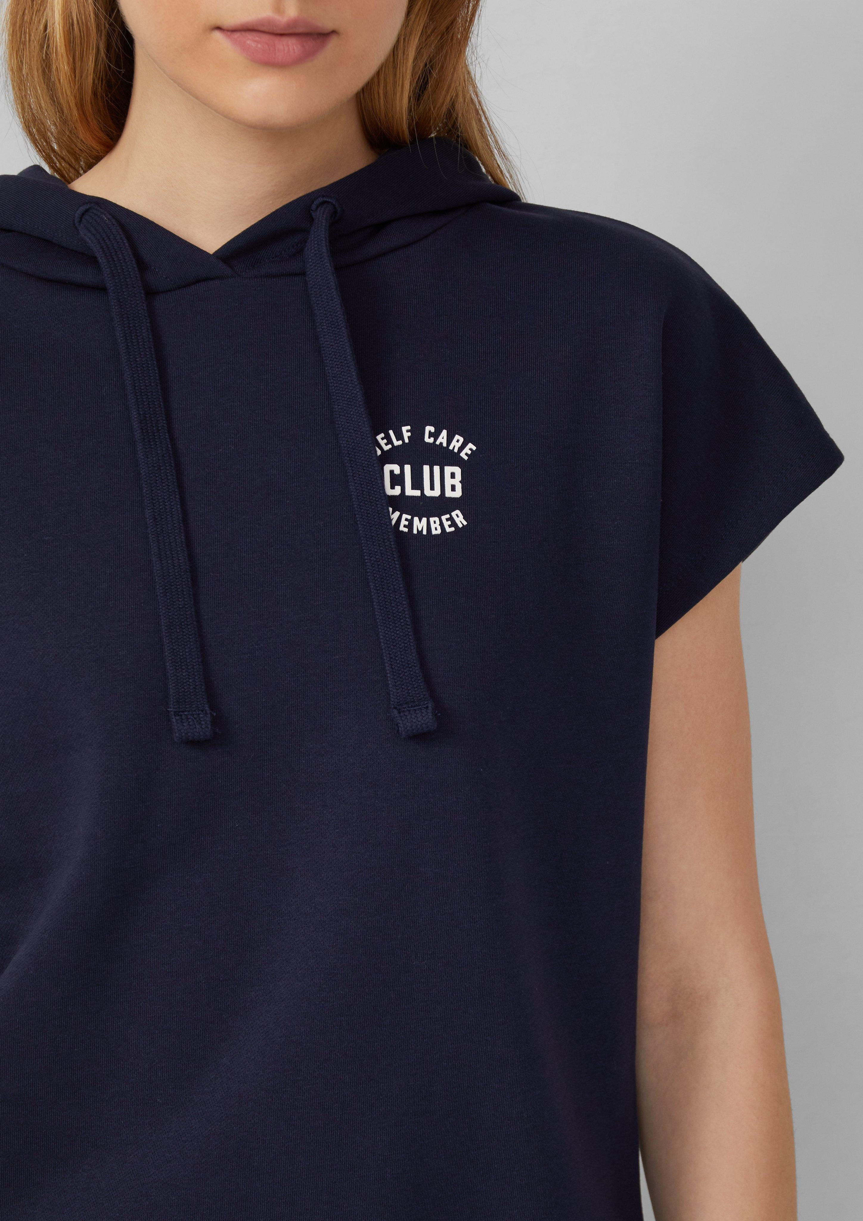 s.Oliver Kurzarmshirt Baumwoll-Sweatshirt mit Frontprint und günstig online kaufen